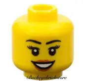 LEGO FEMALE HEAD w/Eyelashes, Happy Smile CASTLE Girl PRINCESS Queen MINIFIG