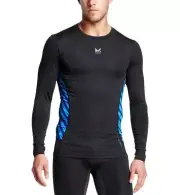 MISSION VaporActive Voltage Compression L/S T-Shirt Men's S Workout Black *NWT*