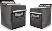 2Pack Washing machine cover,Fit for Outdoor Top Load and Front Load Machine,Washer Cover With Zipper Design for Easy Use,Waterproof Dustproof Moderately Sunscreen(gray)