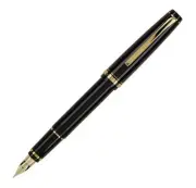 60152 Pilot Namiki Falcon Collection Fountain Pen, Black/Gold, Soft Nib, Fine