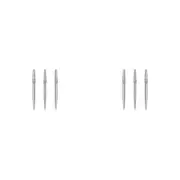 6pc Target 26mm Swiss Point Replacement Accessory For Darts SP Barrels Silver
