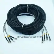 1PC NEW 100M Field Outdoor ST-ST 4 Strand 9/125 Single Mode Fiber Patch Cord#