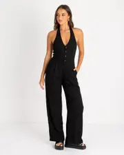 [Mooloola] Mooloola Women's Saly Vanessa Jumpsuit in Black Size 10 10 Black