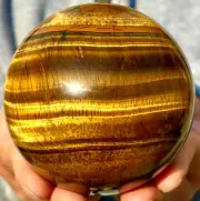 2.2lbs Tiger's Eye Polished Sphere Crystal Ball 964g Tiger Eye Gemstone Reiki