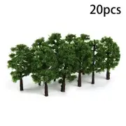 Colorful Model Trees 20Pcs Handmade Scenery Accessories for Railroad Layout