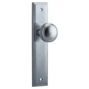 Paddington Knob Stepped Backplate Brushed Chrome