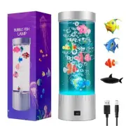 Fish Lamp Aquarium Artificial Fish Tank Bubble Color-Changing Mood Light