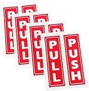 COMNESTBI 8 Pcs Glass Door Decals for Sliding Doors Attractive Push Pull Stickers for and Cafes Signage