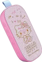 Hello Kitty 50th Anniversary Bluetooth Portable Speaker – Rechargeable Battery, Dynamic Audio, Carry-On Strap, Cute Pink Design for Travel, Parties, and Gifts