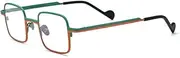 [HCHES] Pure Titanium Glasses Frame Two Color Stitching Eyeglasses Frames Men Metal Nasal Support Women Eyewear