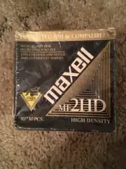 Maxwell Floppy Disk MF 2HD HIGH DENSITY 3 1/2" 10 PCS NEW