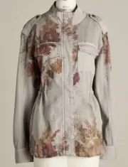 NWT Sundance Catalog Khaki “Rochelle Floral Jacket” Size PL $198