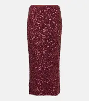 [Rotate] Rotate Sequined midi skirt AU 6 red