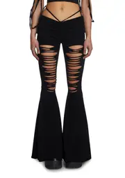 [DARKER WAVS] Echo V-Cut Cut-Out Bell Bottoms