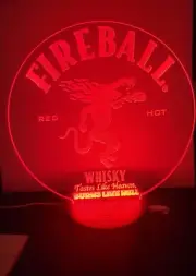 FireBall Whisky Neon bar light LED Desk Lamp sign