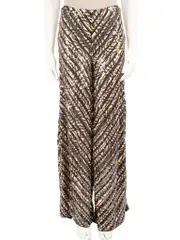 Patterned Sequin Knit Trousers