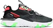 [Nike] Men's React Vision WW Running Shoe, Iron Grey Black White Green Strike Flash Crimson, 9 UK