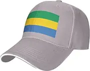 [SSIULUS] Gabonese Flag Casquette Cap Hats,Trucker,Baseball Cap with Snapback,Perfect for Summer,Golf