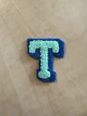 LETTER “T” Felt Sticker Adhesive Patch 2 Inches Sew On