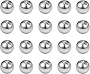[ShigKeu] 20pcs Stainless Steel Piercing Balls 16G 5mm Belly Bar Replacement Balls, Industrial Piercing Jewellery for Eyebrow, Lip, Belly Button, One Size, Stainless