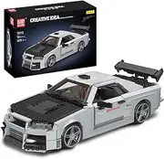 Mould King 10113 Technik Skyline GTR Sports Car Model Building Block Set, 1471 Pieces Model Sport Car Blocks Kit, Auto Toy Racing Car Kids/Adult/Car Enthusiast (Static Version)