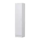 Nova 1-Door Multi-Purpose 5-Tier Cupboard Storage Cabinet - White