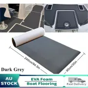 EVA Foam Boat Flooring Mat DarkGrey Marine Teak Decking Sheet for Yacht 90x240cm