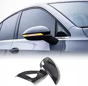 Golf 8 Mirror Caps for Volkswagen Golf 8R/GTI/R-Line 2021 Replacement Style Rear View Mirror Cover Caps(with Side Assit) (Gloss Black)