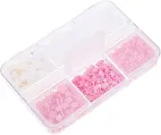 WRITWAA 1Set Flower Nail Art Charms Removable Nail Decorations Compartment Box Mixed for Creative Nail Designs for DIY Nail Art and Craft Projects