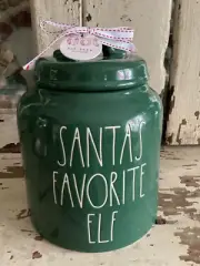 Rae Dunn Artisan Collection Magneta lSanta’s Favorite Elf Ceramic Canister Jar C