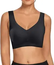 [Generic] Seamless Bras for Women Underwire Bra with Detachable Chest Pad Seamless Bra