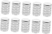 Zerodeko 10pcs Valve Cap Tires Car Tire Caps Tire Valve Stem Caps Decorative Tire Valve Stem Cap Cover Aluminum Alloy Silver