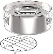Flan Pan Mold 2.3 Qt, Stainless Steel Flan Mold with Lid - Flan Maker- Flan Maker Easy to Use