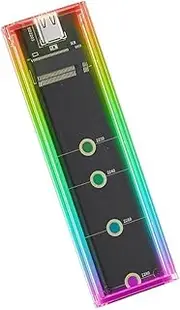 Anlayliay M2 SSD Case M.2 NVME SSD Enclosure Portable SSD RGB Transparent Hard Disk Case 10Gbps for PC