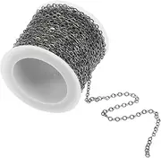 [STOBOK] 2 Rolls Cross Chain Jewelry Craft Link Chain Necklace Locket Chain Making Materials Chains Handbag Chain Spool Brass DIY Chain Link Necklace Copper Stainless Steel Clothing Man