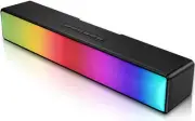 Computer Speakers, Computer Sound Bar with RGB Lights, USB Powered