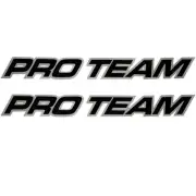 Tracker Boat Pro Team Decal 47456 | 17 1/2 x 2 Inch Black Silver (2PC)