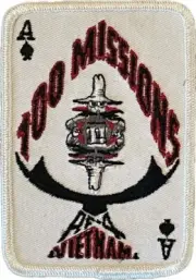 WARTIME USAF RF4 PHANTOM 100 MISSION VIETNAM PATCH ACE OF SPADES (167)
