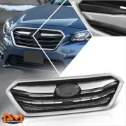 For 18-19 Subaru Legacy Black Horizontal Slats Grille w/Badge Slot+Silver Trim (for: Subaru)