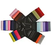 TheDapperTie - Men's Solid Flat Double Toned Pre Folded Pocket Square on Card