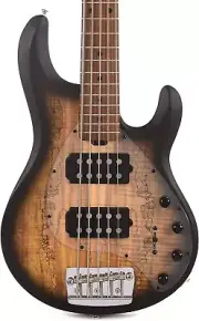 Sterling by Music Man StingRay 5 HH RAY35HH Spalted Maple, Natural Burst Satin