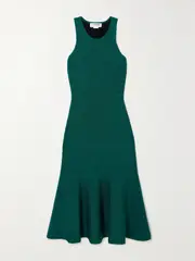 [Victoria Beckham] Victoria Beckham - Lurex Midi Dress - Green - UK 14 UK 14 Green