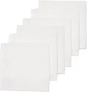 Meyco Baby Uni Burp Cloths, 6-Piece (Muslin Cloths, Muslin Squares Made of 100% Cotton, Absorbent & Quick Drying, Multifunctional Baby Accessories), White