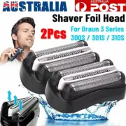 2Pcs Replacement Shaver Foil Head for Braun Series3 32B 350cc-2/340s-4/340s-3 AU