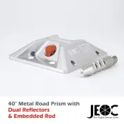 JEOC 40 Degree Road Monitoring Prism, Cat eye Dual Copper Coated Reflectors
