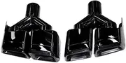 Compatible For Mercedes Benz C-class, E-class, S-class CLS W204 W212 W221 W218 Square Mouth Tip Exhaust Tip Four-outlet Muffler(Y black)