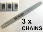 24" Inch CHAINSAW BAR FOR MTM 82SX 82CC 3/8 058 & 3 x CHAIN - SPROCKET NOSE