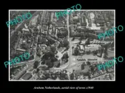OLD POSTCARD SIZE PHOTO ARNHEM NETHERLANDS HOLLAND TOWN AERIAL VIEW c1940 4