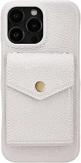 Crossbody Leather Cover for iPhone 16/16 Pro/16 Plus/16 Pro Max, Card Slots Flip Folio Women Mirror Phone Case Long Shoulder Strap Cases,16pro max,White