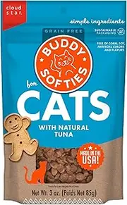 Cloud Star Grain Free Buddy Biscuits for Cats, Tempting Tuna, 3 Ounce